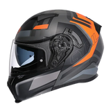 Full Face Motorcycle Helmet with Dual Visor Cyril Flip-up Motorcycle Helmet with Bluetooth Slot For Adult DOT Approved Helmet AXSSIBLZ
