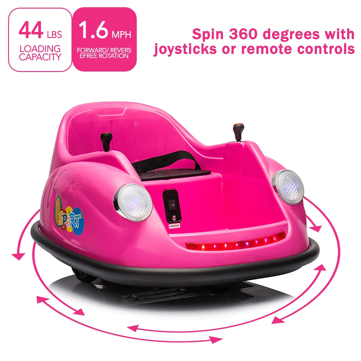 Bumper Cars For Toddlers, Electric Kids Ride On Bumper Car Gift, 12V Battery Ride On Car With Parent Remote Control AXSSIBLZ