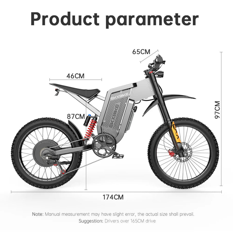 EKX X21 Max Electric Motorcycles 3000W Brushless Gearless Motors 60V30AH Lithium Battery Speed 85Kmh Adult Off Road Ebike AXSSIBLZ