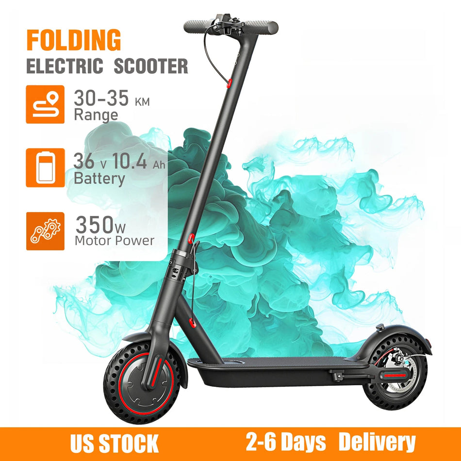 350W Foldable Electric Scooter for Adults Teens,Explosion-proof Tires,Dual Brake System,Lightweight APP Support E-scooter AXSSIBLZ