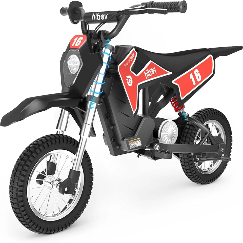 Hiboy 36V&300W Electric Motorcycle - Up to 15.5MPH & 13.7 Miles Long-Range, 3-Speed Modes Electric Dirt Bike for Kids Ages 3-10 AXSSIBLZ