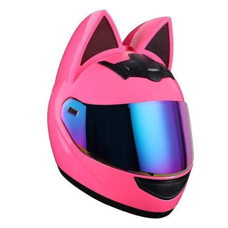 Motorcycle Helmet Detachable Full Face DOT Certification Safety Cat Ears Moto Helmets For Women Breathable Soft Comfort Lining AXSSIBLZ