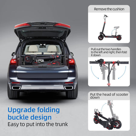 1200W Electric Scooter with Seat for Heavy Adult, Max 35miles Range, 11'' Off-road Tires, Fast E-scooter for Commuting AXSSIBLZ