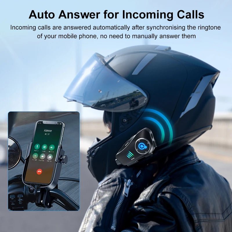 2024 Newest Motorcycle Helmets Bluetooth Headsets 1080P HD Camera Recorder TF Card as gift Waterproof Moto Headphone AXSSIBLZ
