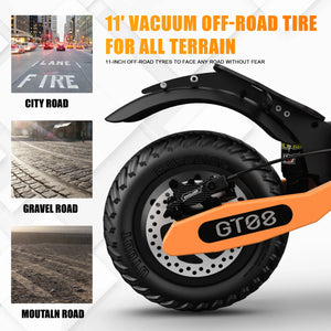 Arwibon 5600W Adult Electric Scooter Dual Motor Top Speed 46MPH,60V27AH, 11-inch Off-Road Tires Sport Folding eScooter with Seat AXSSIBLZ