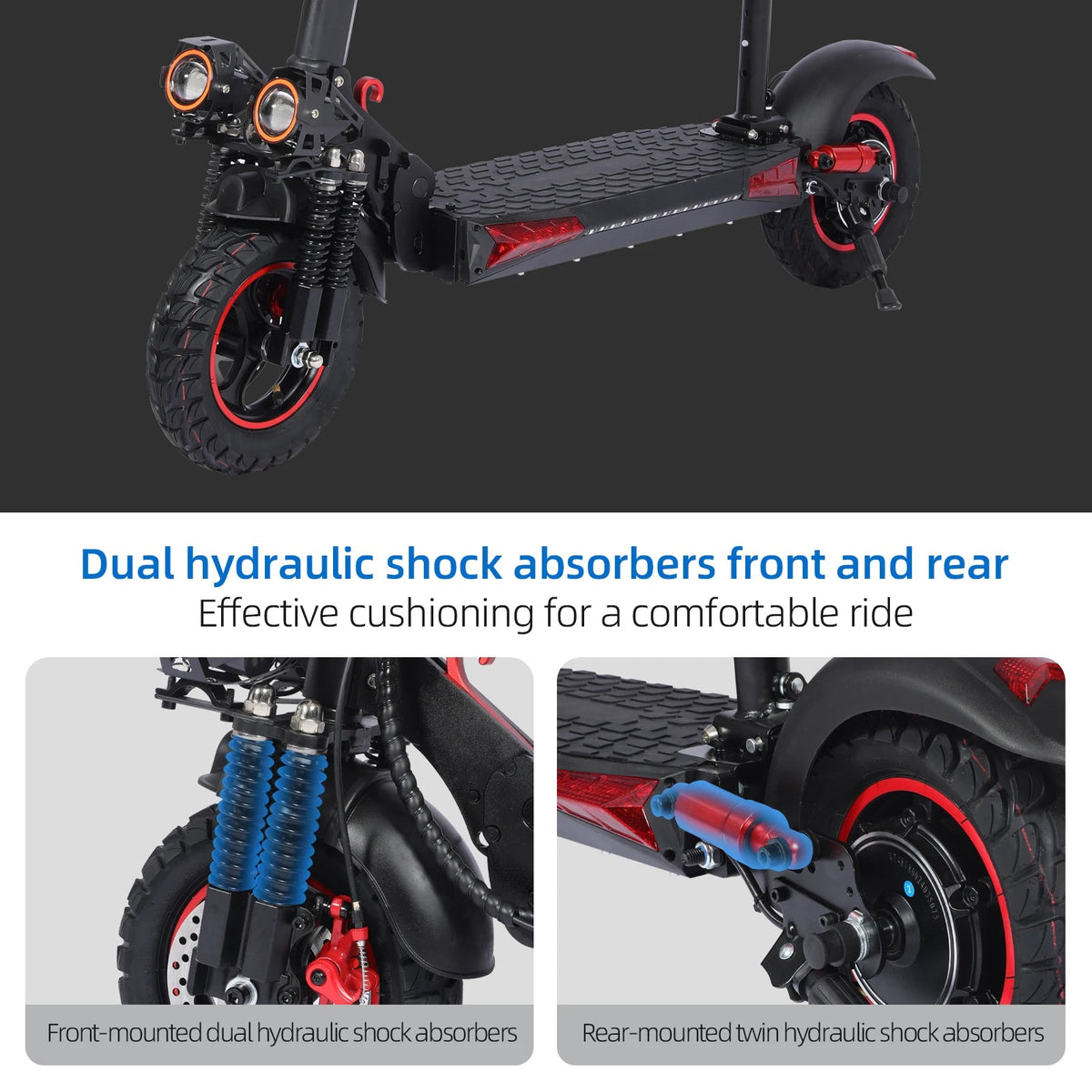 1200W Electric Scooter with Seat for Heavy Adult, Max 35miles Range, 11'' Off-road Tires, Fast E-scooter for Commuting AXSSIBLZ