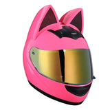 Motorcycle Helmet Detachable Full Face DOT Certification Safety Cat Ears Moto Helmets For Women Breathable Soft Comfort Lining AXSSIBLZ