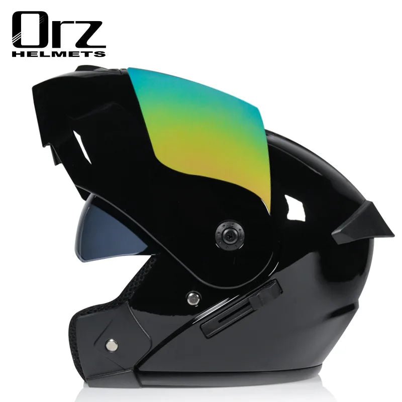 Casco capacetes double dual lens helmet motorcycle helmet full face helmets downhill racing helmets motorfiets helm AXSSIBLZ