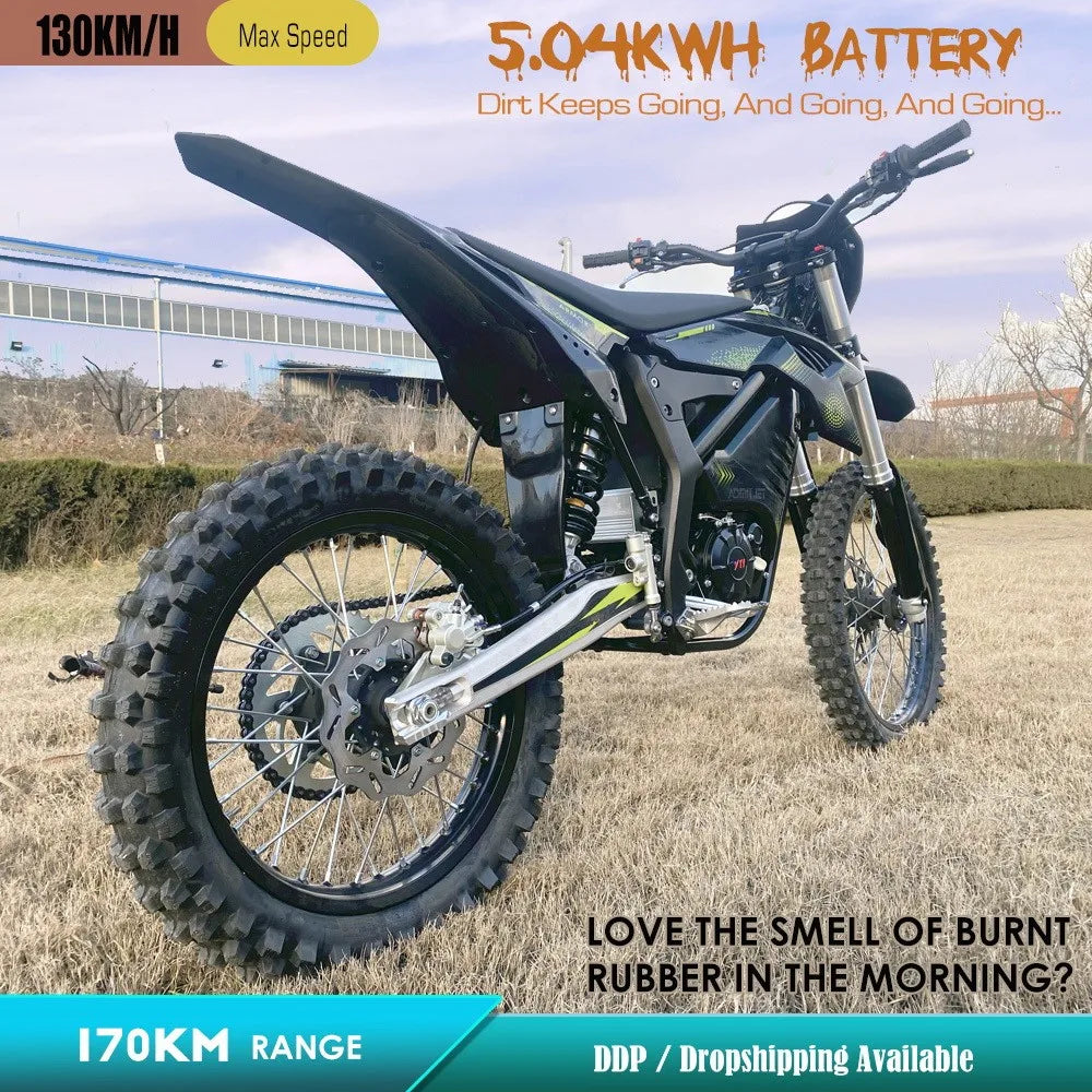 SpeedStorm 72V 20000W – 130 KM/H Trials Bike for Extreme Dirt Adventures AXSSIBLZ