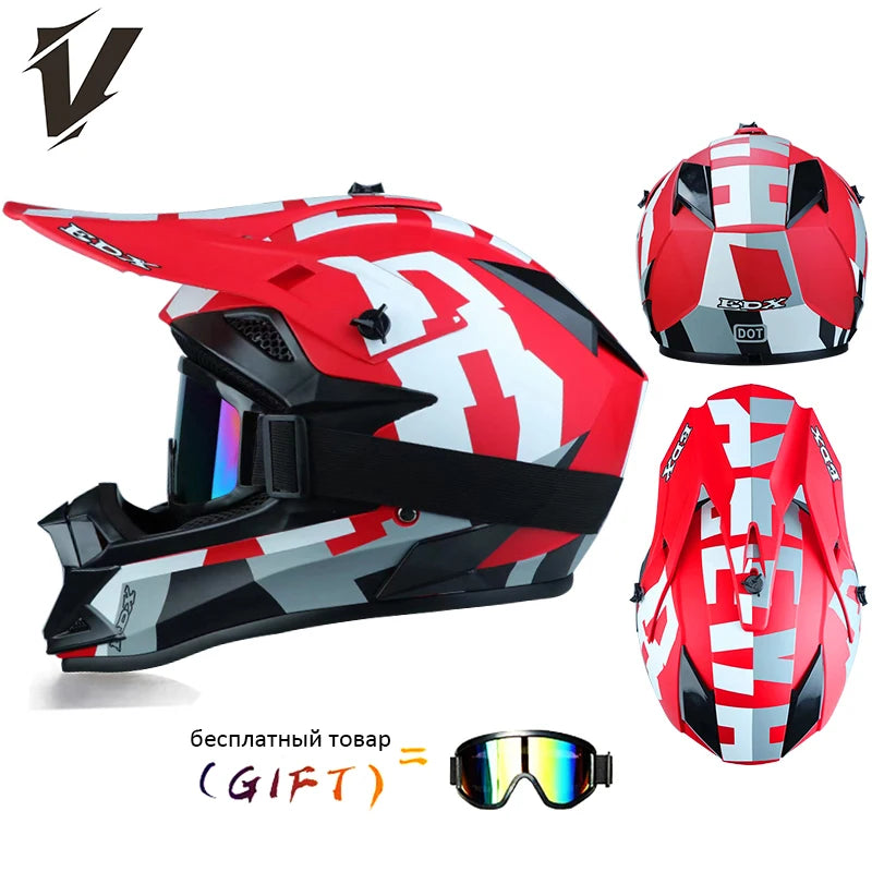 VGV 166 Rally helmets extremely breathable adaptable independent goggles anti-stifling no pressure on the head DOT/ECE certified AXSSIBLZ