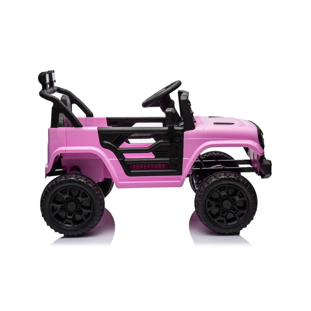 Kids Ride on Truck Car, 12V Ride on Toy Electric Cars for Kids w/ Remote, Bluetooth,pink AXSSIBLZ
