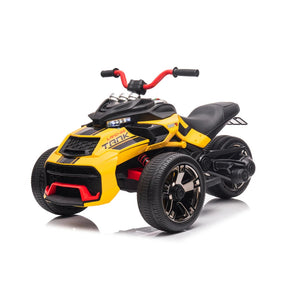 24V Kids Ride On ATV, 3 Wheeler Electric Vehicle, Battery Powered Ride on Motorcycle for Boys Girls with LED Lights, Music AXSSIBLZ