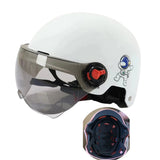 Men Motorcycle Helmet,Woman Electric Motor Car Scooter Bike Open Face Half Helmet,Anti-UV Safety Hat Bicycle Cap with Goggles AXSSIBLZ