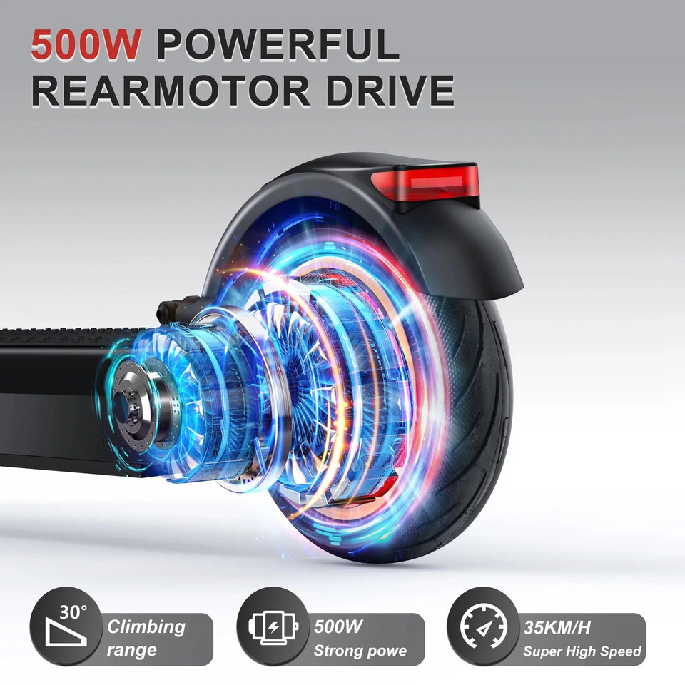 AOVOPRO Ledpad ESMAX Electric Scooter 500W 40km/h Adult APP Smart Shock-absorbing Anti-skid Foldable Portable Electric Scooter AXSSIBLZ