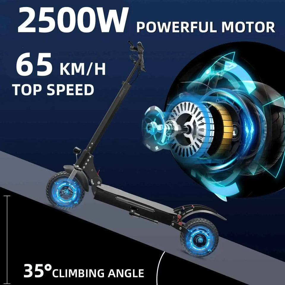 AJOOSOS X750 Electric Scooter Adults 52V 1600W 2500W Rear Motor 3 Speed Gear 65km/h 75km электросамокат E Scooter AXSSIBLZ