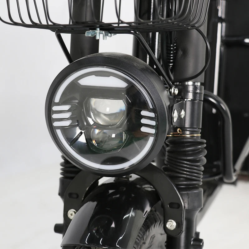 60V Monster Electric Bike 16inch 009Large Battery Long Range Courier Food Delivery Electric Bicycle Cargo Ebike AXSSIBLZ