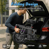 Electric Bike for Adults Teen-Folding Electric Bicycle 750W Peak Motor,20+MPH 35 Miles,Commuter Ebike 48V 15AH Removable Battery AXSSIBLZ