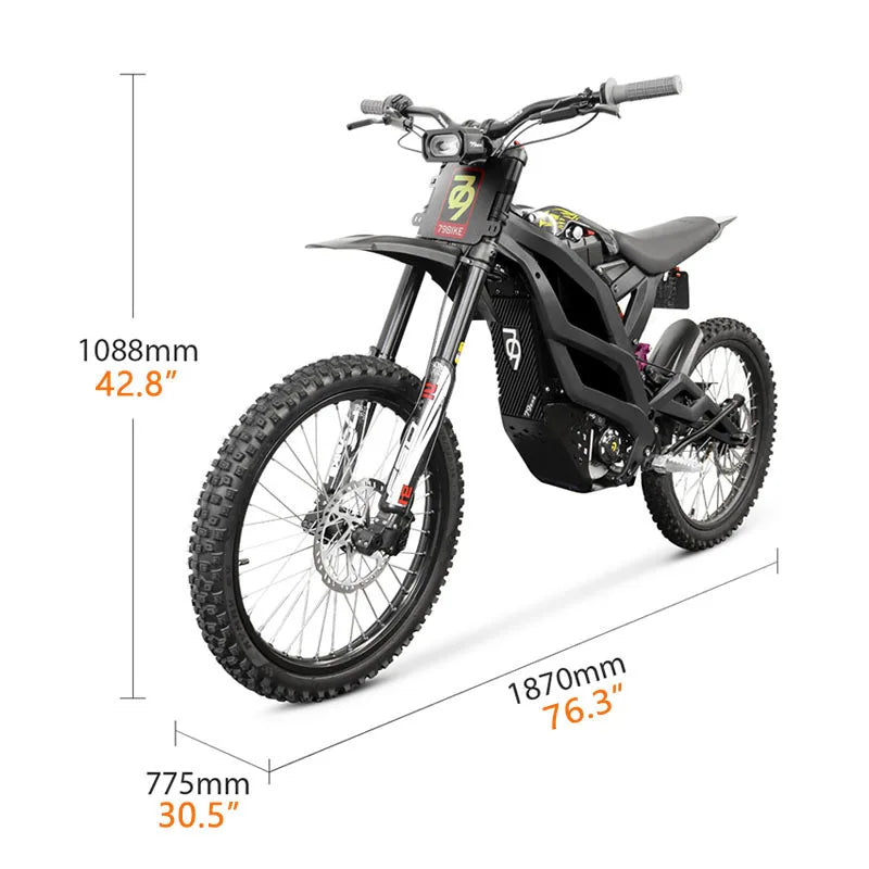 Falcon M Titan 72V 85KM/H Electric Motocross Off-Road 72V 8000W Electric Dirt Bike With Motorcycle Displays AXSSIBLZ