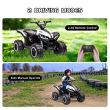 Ride On Car for Kids, 12V Ride On Truck Car Electric ATV Vehicles with Remote Control, Battery Powered ATV Ride On Toy, w/Music AXSSIBLZ