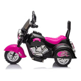 Kids Ride on Motorcycle Toy,3-Wheel Chopper Motorbike,Pink 6V Battery Powered Riding on Electric Harley Motorcycle. AXSSIBLZ