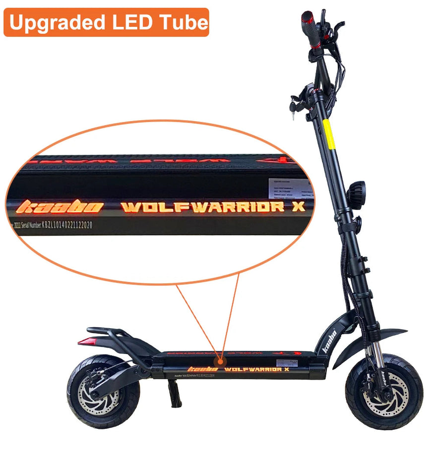 Original Kaabo Wolf Warrior X 10inch 60V 21Ah 60V 28Ah Battery Top speed 70km/h Electric Scooter with Hydraulic Shock Absorption AXSSIBLZ