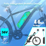 HILAND Electric Bike for Adults, 26 inch Electric Mountain Bicycle with Removable Battery, 500W 36V Motor, 7 speeds 20MPH Ebike AXSSIBLZ