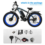Baolujie 2000W Electric Bike with 20AhRemovable Battery 26"×4"Fat Tire Ebike for Adults 35MPH 80MilesElectric Bicycles AXSSIBLZ