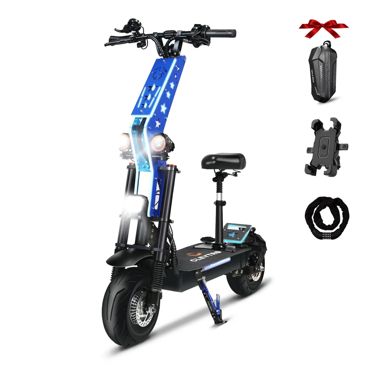 FREE GIFT ADULT ELECTRIC SCOOTER 60V 6000W SPEED DUAL MOTOR 65 MILES RANGE AXSSIBLZ