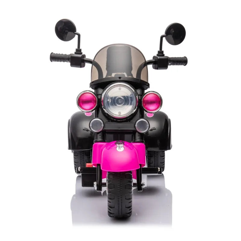 Kids Ride on Motorcycle Toy,3-Wheel Chopper Motorbike,Pink 6V Battery Powered Riding on Electric Harley Motorcycle. AXSSIBLZ