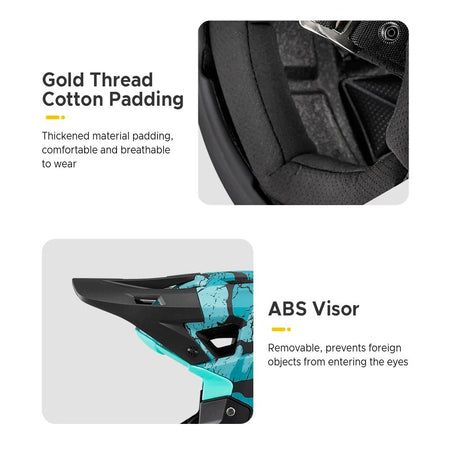 Full Face Mountain Bike Helmet Adult Racing Downhill MTB Helmet for Mountain Bike AXSSIBLZ