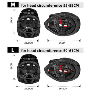Full Face Mountain Bike Helmet Adult Racing Downhill MTB Helmet Equipped with EPP Chin Support for Adults Mountain Bike Cyclist AXSSIBLZ