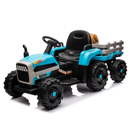 Ride on Tractor2.0 with Trailer,24V Battery Powered Electric Tractor Toy, 200w*2motor 1.86-4.97MPH/Remote Control AXSSIBLZ