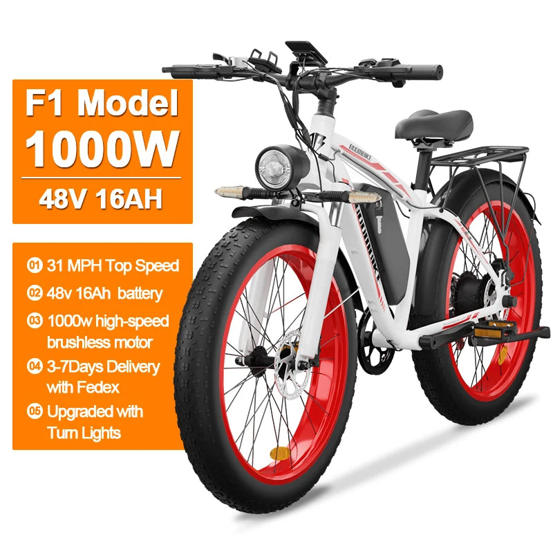 Zgeer F1 PowerMax 48V Electric Fat Tire Bike – Full Suspension, Dual Battery for Snow & Beach Adventures AXSSIBLZ