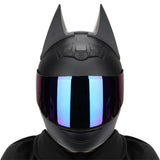 Motorcycle Helmet Full Face Bat Ears For Man Detachable Horns Summer Breathable Motorcross Racing MotorBike Safety Moto Helmets AXSSIBLZ