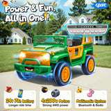 Funappy Birthday on Wheels Kids Electric Ride-On Car – 4WD Off-Road, Dual Seats, Remote Control, Bluetooth, for Ages 3-8 AXSSIBLZ