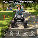 24V Kids Electric Vehicle 4-Wheeler Kids Ride On Toy Car XXXL Size ATV Electric Car for Toddler Children Gift,Spring Supspension AXSSIBLZ