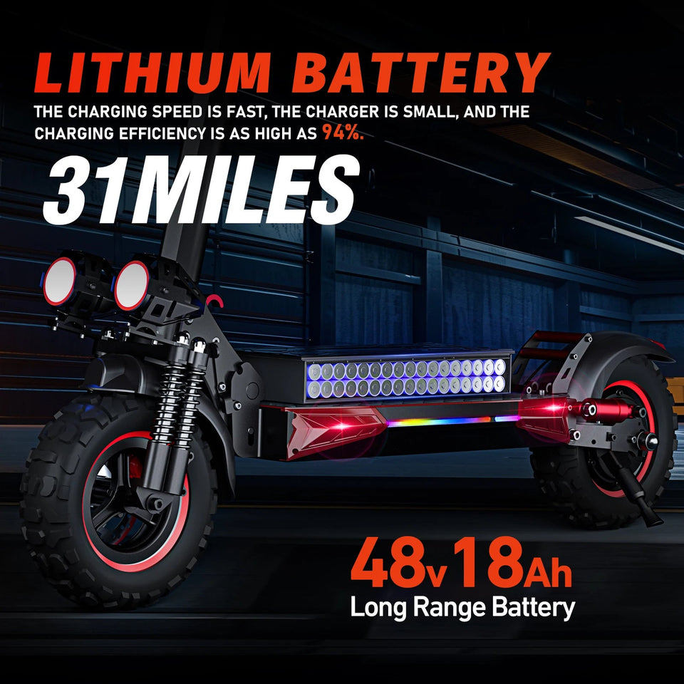 E-Scooter J11MAX Foldable Waterproof Adult Electric Scooter 11 "off-road tires 48V 1200W 18Ah Configuration Smart AXSSIBLZ
