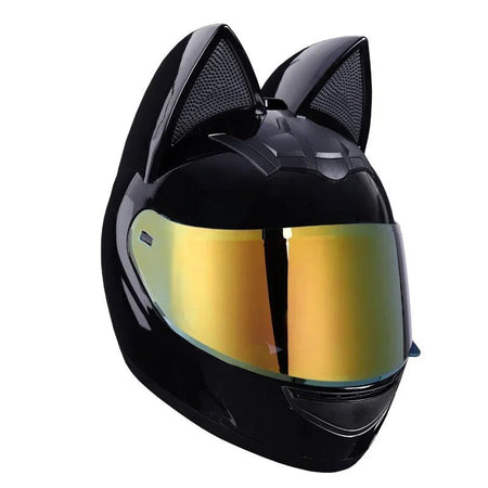 Motorcycle Helmet Detachable Full Face DOT Certification Safety Cat Ears Moto Helmets For Women Breathable Soft Comfort Lining AXSSIBLZ