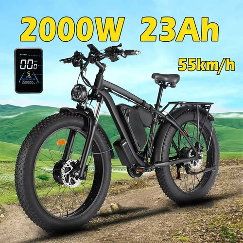 B1 Dual Motor 48v 22.4ah Battery 26 Inch ThunderDrive 2000W All-Terrain Hydraulic Brake Electric Bike AXSSIBLZ