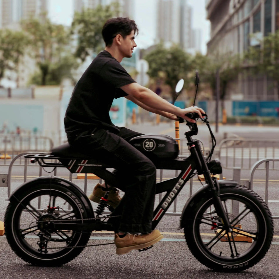 Electric Motorcycle Adults 750Watt 52V27AH Lithium Battery Electric Bikes Full Suspension Hydraulic Brake 20*4 Fat Tire Bicycle AXSSIBLZ