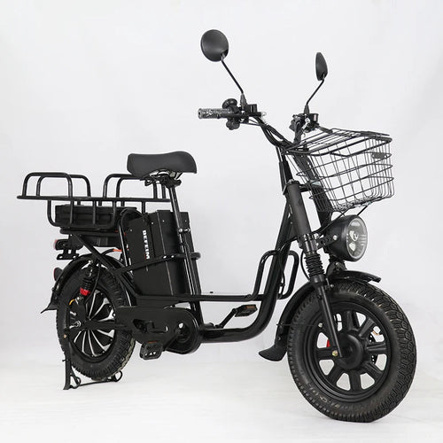 60V Monster Electric Bike 16inch 009Large Battery Long Range Courier Food Delivery Electric Bicycle Cargo Ebike AXSSIBLZ