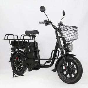 60V Monster Electric Bike 16inch 009Large Battery Long Range Courier Food Delivery Electric Bicycle Cargo Ebike AXSSIBLZ
