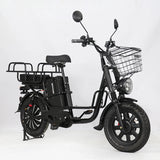 60V Monster Electric Bike 16inch 009Large Battery Long Range Courier Food Delivery Electric Bicycle Cargo Ebike AXSSIBLZ
