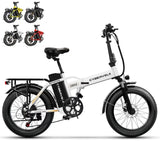 1000W Folding Electric Bike, 48V 20AH Large Removable Battery E Bike, 30+MPH, 80 Miles Max Range, 20" Fat Tire Electric Bike for AXSSIBLZ