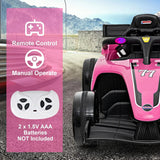 12V Ride On Car for Kids, F1 Racing Electric Vehicle for Toddlers with Remote Control, Battery Powered Motorized Toy with Music, AXSSIBLZ