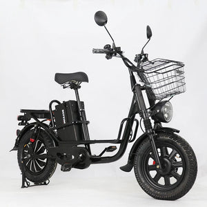 60V Monster Electric Bike 16inch 009Large Battery Long Range Courier Food Delivery Electric Bicycle Cargo Ebike AXSSIBLZ