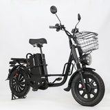 60V Monster Electric Bike 16inch 009Large Battery Long Range Courier Food Delivery Electric Bicycle Cargo Ebike AXSSIBLZ