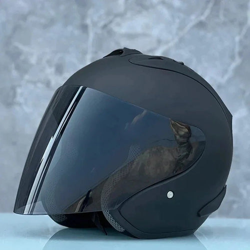 Ram4 Matte Black Half Helmet Men and Women Motorcycle Off-Road Summer Helmet Downhill Racing Mountain Cross Casco Capacete AXSSIBLZ