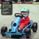 24V Go Kart for Kids, 300W*2 Extra Powerful Motors, 9Ah Large Battery 8MPH High Speed Drifting,Ride On Toy AXSSIBLZ