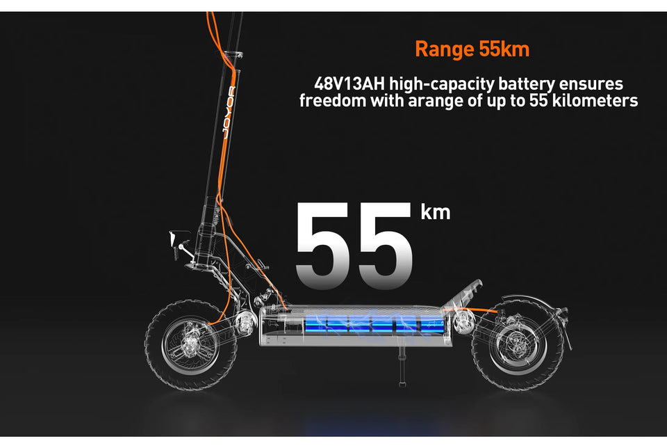 JOYOR S5-Z Electric Scooter 600W Motor 48V13Ah Battery E-Scooter 45KM Range 45KM/H Max Speed Off-road two-wheel Electric Vehicle AXSSIBLZ